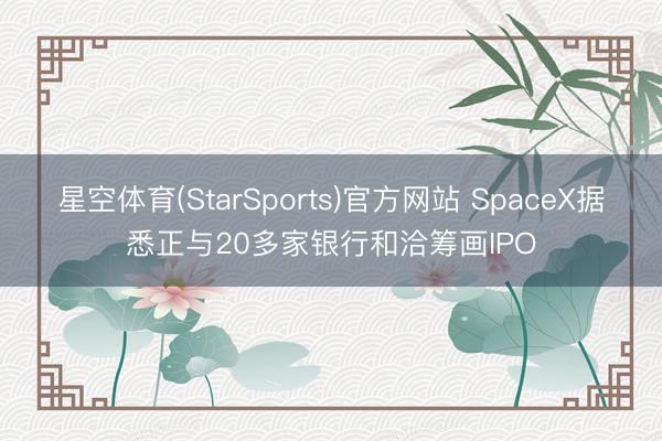 星空体育(StarSports)官方网站 SpaceX据悉正与20多家银行和洽筹画IPO